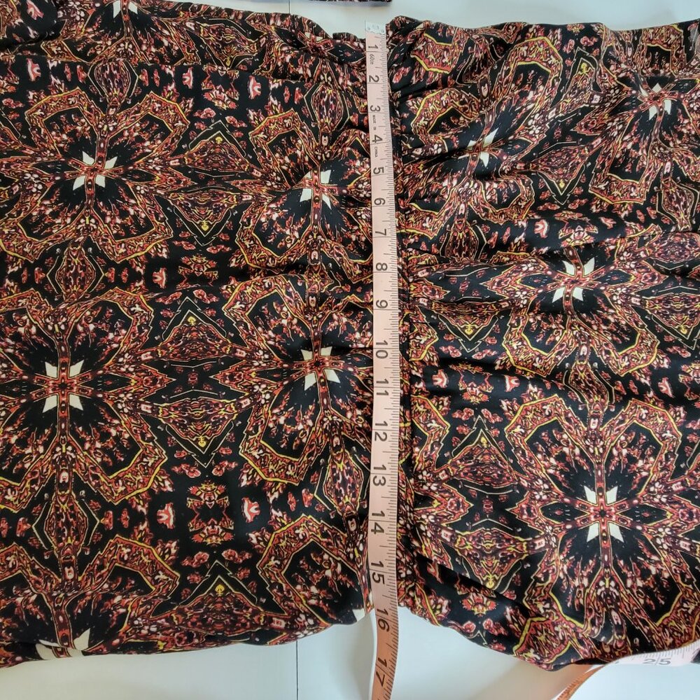 Lucca Couture Batik Pattern Romper Blk/Maroon Open Back Size M - Picture 7 of 14